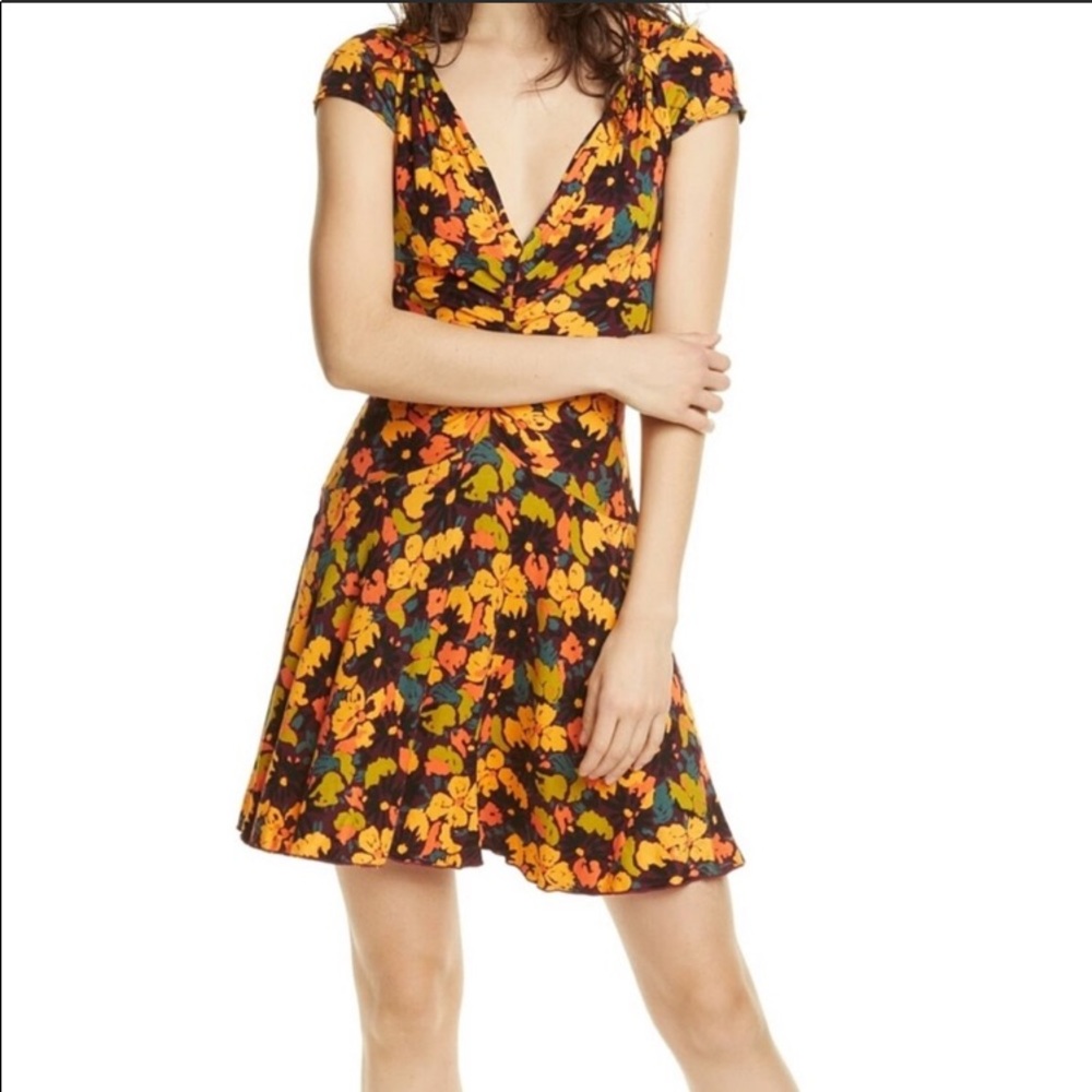 Free People Floral Mini Dress size Medium - Picture 9 of 9